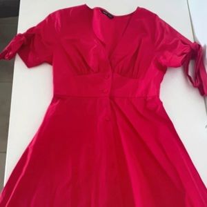 New SHEIN red dress with bow ties on the arms.